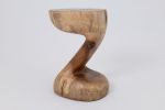 Sculptural Side Table, Stool, Solid Wood, Walnut, Contemporary Design | Tables by Logniture