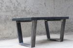 Modern Black Quartersawn White Oak and Steel Coffee Table | Tables by Hazel Oak Farms. Item composed of steel