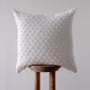 White with Square Fringe Decorative Pillow 24x24 | Pillows by Vantage Design