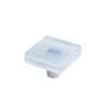 Glassia Indigo Mist Square Knob | Hardware by Windborne Studios. Item composed of glass