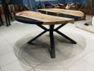 Smoke Round Epoxy Table Top - Diameter Epoxy Dining Table | Tables by LuxuryEpoxyFurniture. Item made of wood & synthetic