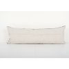 Ikat Lumbar Pillow Cover - Extra Long Beige Silk Ikat Velvet | Cushion in Pillows by Vintage Pillows Store