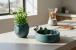 Tectonic Pintuck Orb Classic Planter | Vases & Vessels by RAW & UNIQ