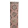 Distressed Extra Long Turkish Runner Rug - Vintage Oushak | Rugs by Vintage Pillows Store. Item made of cotton with fiber