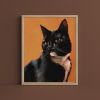 Tuxedo Cat Print, Elegant Wall Art, Cat Painting, Fine Paper | Prints by The Ugly Cat Studio