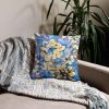 Iris Lake – Floral Art Pillow | Work by Eman's Gallery