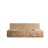 Floating Travertine Stone Sink with Backsplash | Custom Wall Mounted Vanity | Work by Vero Marble