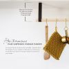 Suspended Storage Straps | Storage by Keyaiira | leather + fiber. Item made of wood with leather