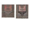 Pair of Turkish Rug, Small Handmade Distressed Oushak Rug | Area Rug in Rugs by Vintage Pillows Store. Item made of cotton