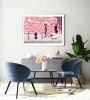 Colorful New York City street photograph, 'Lady Walks Dogs' | Photography by PappasBland. Item composed of paper in contemporary or urban style