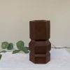 Vase Hexad 03 - Dark Brown | Vases & Vessels by Tropico Studio. Item made of synthetic