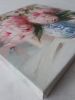 Peonies blossom art oil painting canvas original art Floral | Oil And Acrylic Painting in Paintings by Natart. Item composed of canvas and synthetic in contemporary style