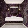 Amethyst Wavy Lines - Abstract Luxury Wallpaper Mural | Wall Treatments by ELLE WALLS