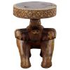 Haussmann® Wood Chang End Table 15 D x 20 inch High Walnut | Tables by Haussmann®