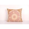 Uzbek Faded Pink Suzani Cushion Cover, Square Suzani Pink Pi | Pillows by Vintage Pillows Store
