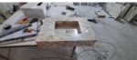 Calacatta Gold Marble Sink: Custom Wall Mount Vessel Basin | Water Fixtures by AEGEAN MARBLE ARTISAN ATELIER