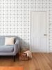 Trellis - Violet and Aster - Greyscale - Small Print | Wallpaper in Wall Treatments by Sean Martorana. Item composed of paper