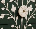 Emerald Green Bone Inlay Arched Nightstand Tree of Life Boho Bedside Table | Storage by IKKAZA