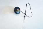 Matte Black and Brass Industrial Scissor Wall Lamp | Sconces by Retro Steam Works. Item made of fabric & brass compatible with industrial and modern style