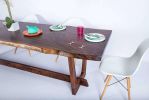 The Prima :: Claro Walnut Dining Table | Tables by MODERNCRE8VE. Item made of walnut with brass