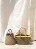 Market Black/Natural Stripe Basket | Storage Basket in Storage by AKETEKETE. Item compatible with boho and country & farmhouse style