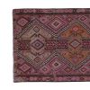 1950s Vintage Kars Kilim rug in Beige-Brown, Green and Pink | Area Rug in Rugs by Vintage Pillows Store. Item composed of fiber