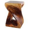 Haussmann® Wood Twist End Table 15 x 15 x 23 inch | Tables by Haussmann®