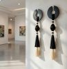 Black & White Macrame Wall Hanging, Modern Boho Wall Decor, Minimalist Fiber Art, Handmade Wall Art, Neutral Home Decor | Wall Hangings by İnanç Yılmaz