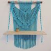 Ashley Macrame Wall Hanging Shelf | Wall Hangings by Rosie the Wanderer. Item made of wood & fiber