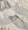 Ivory Grey Hand Knitted Wool Wall Hanging, Boho Textured Tapestry Decor | Wall Hangings by Swiflo