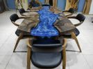 Living Edge Dark Walnut Resin Dining Table, Kitchen table | Tables by LuxuryEpoxyFurniture. Item made of wood & synthetic