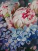 Hydrangea and peonies flowers in vase Original floral art | Oil And Acrylic Painting in Paintings by Natart. Item composed of canvas and synthetic in contemporary style