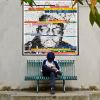 Biggie Smalls - Limited Edition of 20 - 110x110 | Collage in Paintings by Paola Bazz. Item composed of paper in contemporary or eclectic & maximalism style