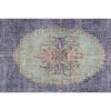 Distressed Blue Turkish Oushak Rug - Room Size Carpet | Area Rug in Rugs by Vintage Pillows Store. Item composed of cotton & fiber