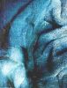 Silent Weave – Abstract Blue Mixed Media Portrait | Paintings by Dario Moschetta
