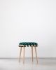 Petrol Velvet Woven Stool | Chairs by Knots Studio