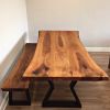 Black Live Edge Dining Table | Tables by Ironscustomwood. Item made of walnut