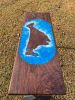 Custom ordered island walnut table WITH WAVES!! | Console Table in Tables by Pelican State Woodworks