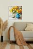 Large floral paintings on canvas original, Sunflowers | Oil And Acrylic Painting in Paintings by Natart. Item made of canvas with synthetic works with contemporary style