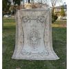 Distressed Turkish Sparta Rug With Floral Design 5'6" X 8'12 | Area Rug in Rugs by Vintage Pillows Store. Item composed of cotton and fiber