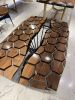 Hexagon Coffee Table, Epoxy Resin Side Table, End Table | Tables by Tinella Collection. Item composed of wood and synthetic in contemporary or country & farmhouse style