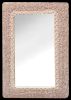 Handwoven Wool Wall Mirror, Blush Boho Farmhouse Decor | Decorative Objects by Swiflo