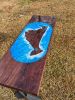 Custom ordered island walnut table WITH WAVES!! | Console Table in Tables by Pelican State Woodworks