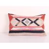 Turkish Pastel Pink Kilim Pillow Cover, Kilim Rug Lumbar Pil | Cushion in Pillows by Vintage Pillows Store