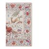 Vintage Folk Art Silk Human Pictorial Suzani From Uzbekistan | Tablecloth in Linens & Bedding by Vintage Pillows Store