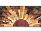 Oak City Sunset | Wall Sculpture in Wall Hangings by StainsAndGrains. Item made of wood compatible with contemporary and industrial style