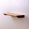 Cedar Floating Shelf with Hardwood Accent: Solid Wood Display | Shelving in Storage by Spacecraft Furnishing
