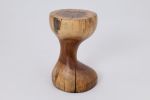 Sculptural Side Table, Stool, Solid Wood, Walnut, Contemporary Design | Tables by Logniture