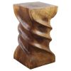 Haussmann® Wood Triple Twist stool-stand 12 in SQ x 22 in | Chairs by Haussmann®