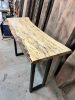 Custom Made Spalted Maple Live Edge Sofa Bar Table | Console Table in Tables by Good Wood Brothers. Item composed of maple wood & metal compatible with mid century modern style